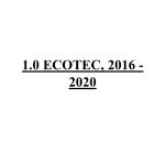 1.0 ECOTEC, 2016 - 2020