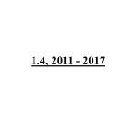 1.4, 2011 - 2017