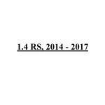 1.4 RS, 2014 - 2017