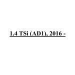1.4 TSi (AD1), 2016 -