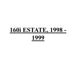 160i ESTATE, 1998 - 1999