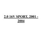 2.0 16V SPORT, 2001 - 2004