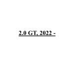 2.0 GT, 2022 -