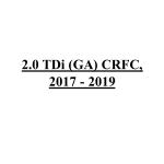 2.0 TDi (GA) CRFC, 2017 - 2019