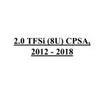 2.0 TFSi (8U) CPSA, 2012 - 2018