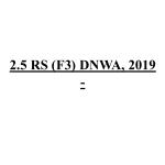 2.5 RS (F3) DNWA, 2019 -