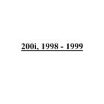 200i, 1998 - 1999