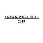 3.6 (WK/WK2), 2011 - 2019