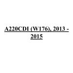 A220CDi (W176), 2013 - 2015